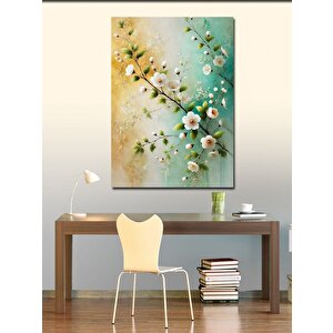 Kanvas Tablo Çiçekli Dal Motifi 70x100 cm