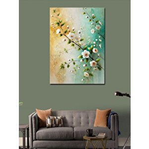 Kanvas Tablo Çiçekli Dal Motifi 70x100 cm
