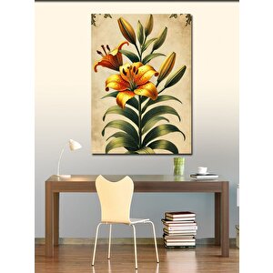 Kanvas Tablo Turuncu Zambak Çiçeği 70x100 cm