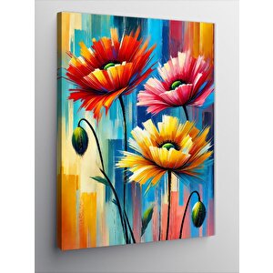 Kanvas Tablo Renkli Çiçekler Ve Doğa 100x140 cm