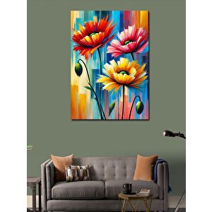 Kanvas Tablo Renkli Çiçekler Ve Doğa 100x140 cm