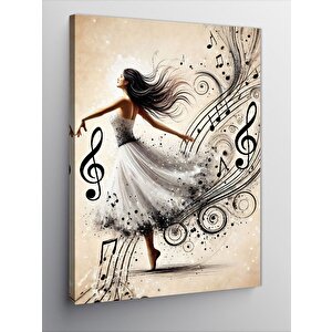 Kanvas Tablo Dans Eden Müzik Kadını 100x140 cm
