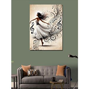 Kanvas Tablo Dans Eden Müzik Kadını 100x140 cm
