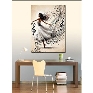 Kanvas Tablo Dans Eden Müzik Kadını 50x70 cm