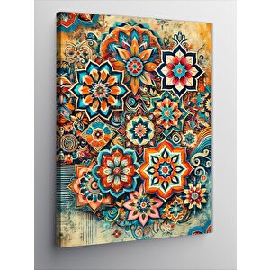 Kanvas Tablo Renkli Mozaik Desen 100x140 cm