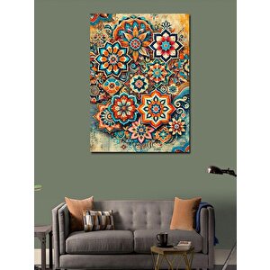 Kanvas Tablo Renkli Mozaik Desen 100x140 cm
