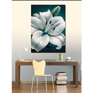 Kanvas Tablo Beyaz Zambaklar Ve Saflık 100x140 cm