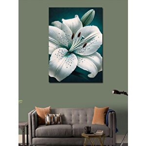 Kanvas Tablo Beyaz Zambaklar Ve Saflık 100x140 cm