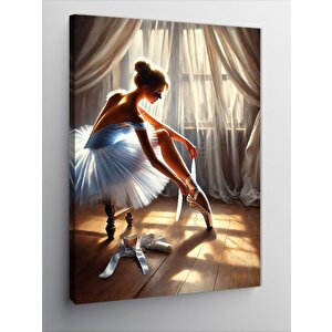 Kanvas Tablo Balerin Çift Figürü 100x140 cm