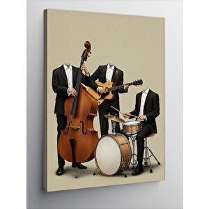 Kanvas Tablo Müzik Çalan Dörtlü 50x70 cm