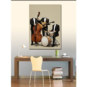 Kanvas Tablo Müzik Çalan Dörtlü 50x70 cm