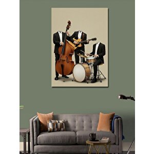 Kanvas Tablo Müzik Çalan Dörtlü 50x70 cm
