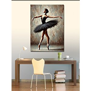 Kanvas Tablo Balerin Siyah Tütü İle 50x70 cm