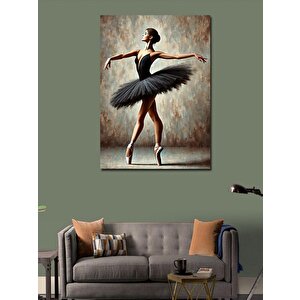 Kanvas Tablo Balerin Siyah Tütü İle 50x70 cm