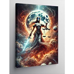 Kanvas Tablo Adalet Ve Kozmik Denge 100x140 cm