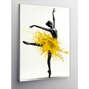 Kanvas Tablo Sarı Elbiseli Bale Figürü 70x100 cm