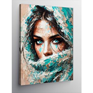 Kanvas Tablo Mozaik Yüz Ve Renkler 100x140 cm