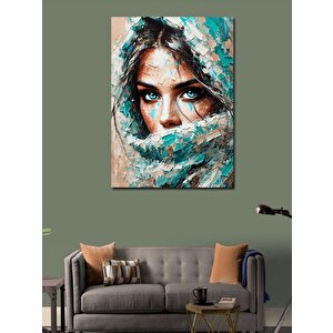 Kanvas Tablo Mozaik Yüz Ve Renkler 100x140 cm