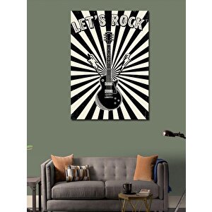 Kanvas Tablo "let's Rock" Müzik Temalı Poster 100x140 cm