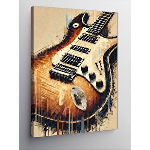 Kanvas Tablo Elektro Gitar Ve Müzik 100x140 cm