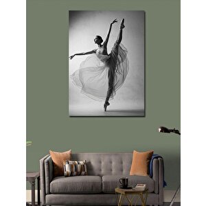 Kanvas Tablo Zarif Siyah Beyaz Balerin 70x100 cm