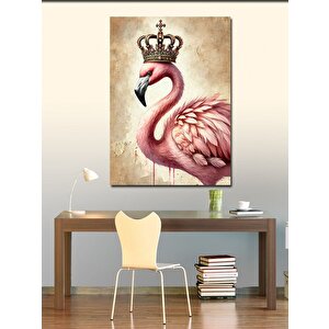 Kanvas Tablo Taçlı Flamingo Ve Zarafet 70x100 cm