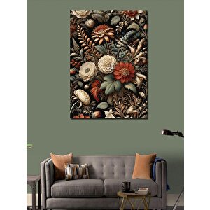 Kanvas Tablo Çiçek Motifli Arka Plan 50x70 cm