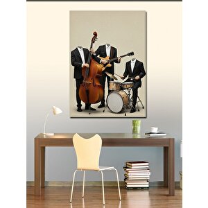 Kanvas Tablo Caz Grubu Ve Enstrümanlar 50x70 cm