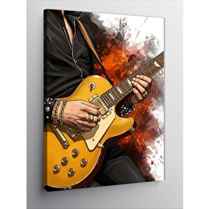 Kanvas Tablo Elektro Gitar Ve Müzik 100x140 cm