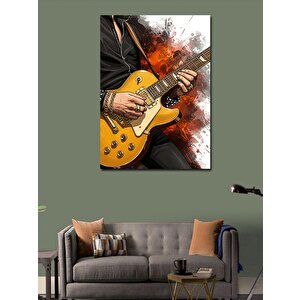 Kanvas Tablo Elektro Gitar Ve Müzik 100x140 cm