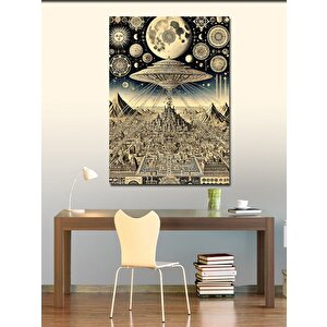 Kanvas Tablo Piramidler Ve Kozmik Sanat 50x70 cm