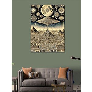 Kanvas Tablo Piramidler Ve Kozmik Sanat 50x70 cm