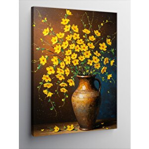 Kanvas Tablo Vazoda Sarı Çiçekler 50x70 cm