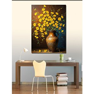 Kanvas Tablo Vazoda Sarı Çiçekler 50x70 cm
