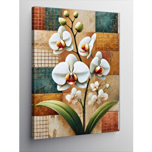 Kanvas Tablo Beyaz Orkide Çiçekleri 100x140 cm
