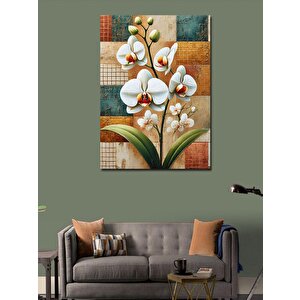 Kanvas Tablo Beyaz Orkide Çiçekleri 100x140 cm