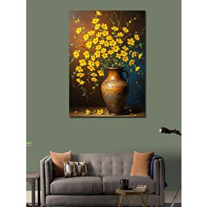 Kanvas Tablo Vazoda Sarı Çiçekler 100x140 cm