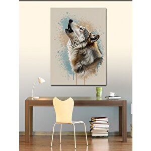 Kanvas Tablo Uluyan Kurt Portresi 50x70 cm