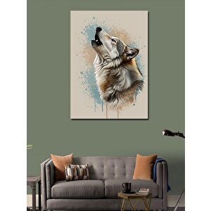 Kanvas Tablo Uluyan Kurt Portresi 100x140 cm