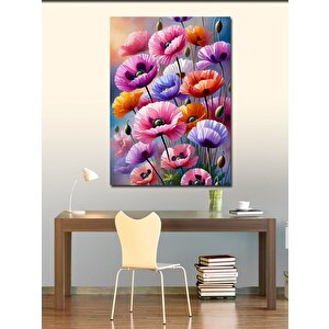 Kanvas Tablo Renkli Gelincik Çiçekleri 100x140 cm