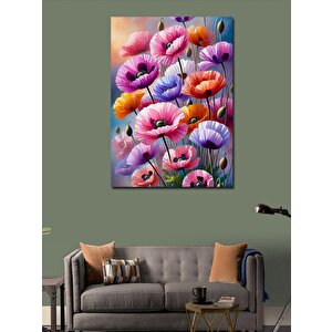 Kanvas Tablo Renkli Gelincik Çiçekleri 70x100 cm