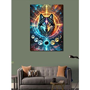 Kanvas Tablo Kurt Ve Yıldız Haritası 50x70 cm