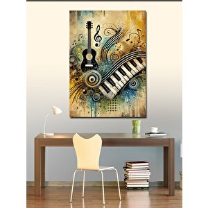 Kanvas Tablo Müzik Ve Sanat Motifi 50x70 cm
