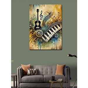 Kanvas Tablo Müzik Ve Sanat Motifi 50x70 cm