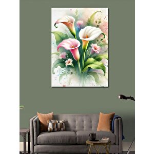 Kanvas Tablo Zarif Zambak Çiçekleri 70x100 cm