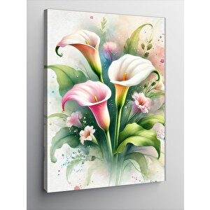 Kanvas Tablo Zarif Zambak Çiçekleri 100x140 cm