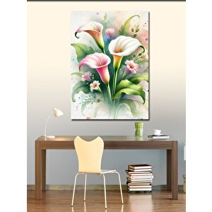 Kanvas Tablo Zarif Zambak Çiçekleri 100x140 cm