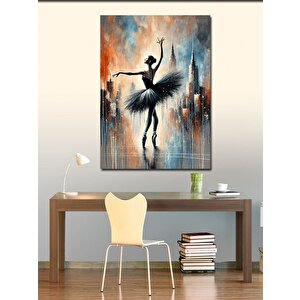 Kanvas Tablo Siyah Beyaz Balerin Çizimi 50x70 cm