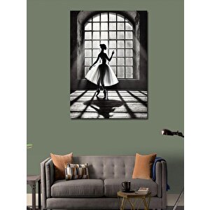 Kanvas Tablo Penceredeki Balerin 50x70 cm