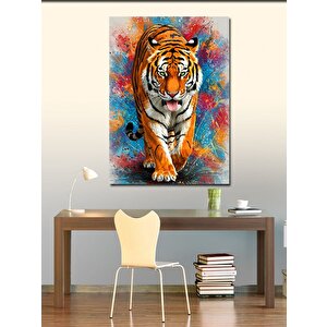 Kanvas Tablo Kaplan Ve Yırtıcılığın Gücü 70x100 cm